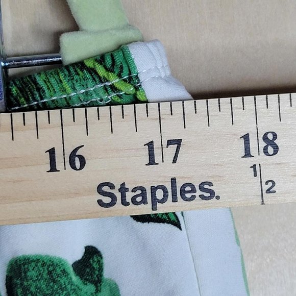 Orange Tree White Green Leaf Off the Shoulder Body Suit Women Size L - Picture 6 of 11